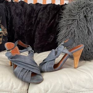 Lanvin denim heels